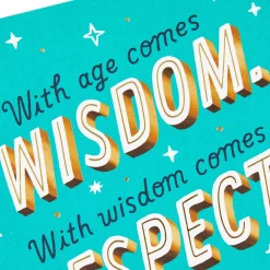 With Age Comes Wisdom Funny Birthday Card