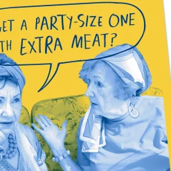 With Extra Meat Funny Birthday Card for Adult