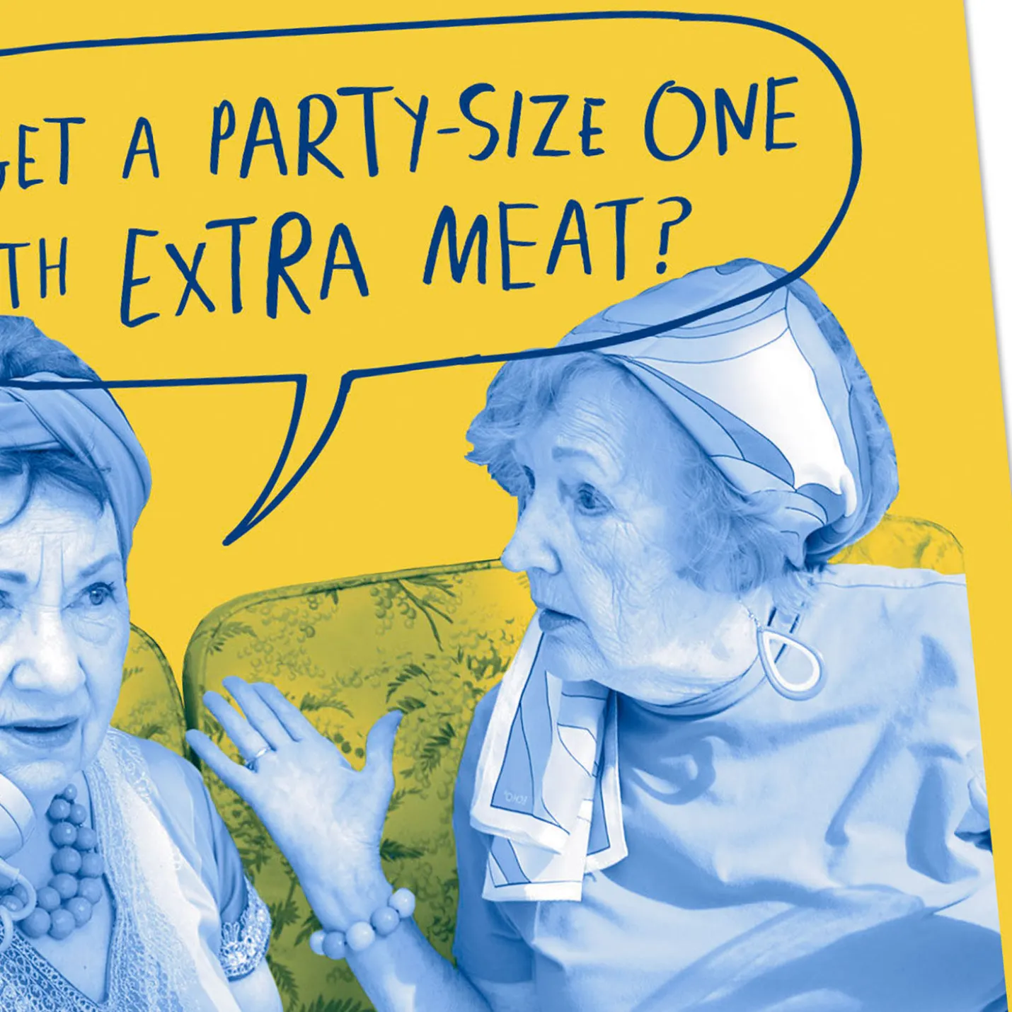 With Extra Meat Funny Birthday Card for Adult