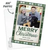 With Love Green Plaid Flat Christmas Photo Card