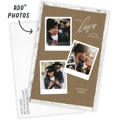 With Love Rustic Plaid Flat Holiday Photo Card