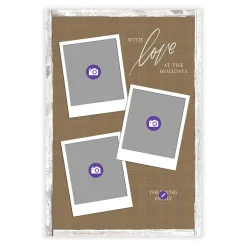 With Love Rustic Plaid Flat Holiday Photo Card