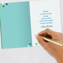With Pride, Hope, Happiness and Love Birthday Card for Son