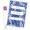 Wonderful Day Blue and White Foliage Custom Birthday Card
