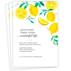 Wonderful Life Lemons Couples Shower Invitation