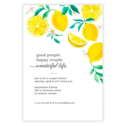 Wonderful Life Lemons Couples Shower Invitation