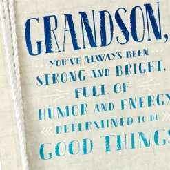 Wonderful to Watch You Grow Each Year Birthday Card for Grandson