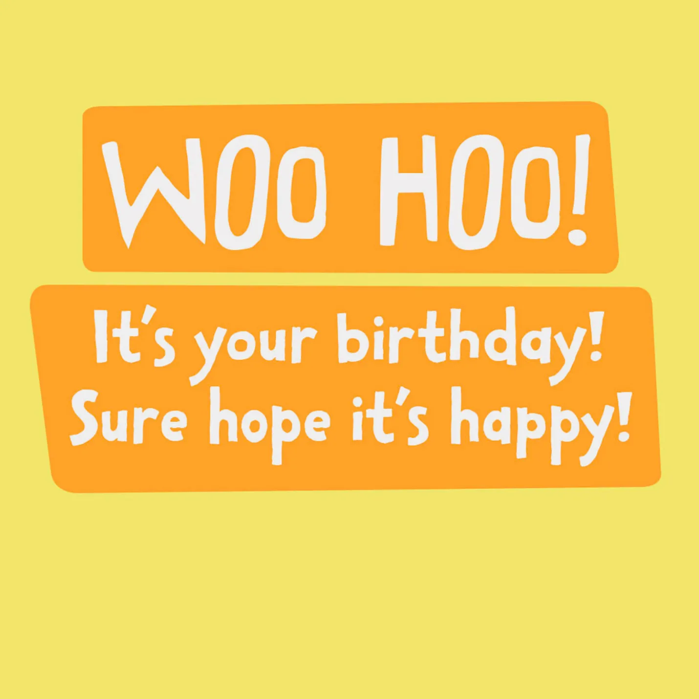 Woo Hoo Knock Knock Joke Funny Birthday Card