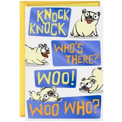 Woo Hoo Knock Knock Joke Funny Birthday Card