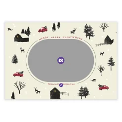 Woodland Farm Truck Flat Christmas Photo Card