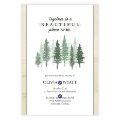 Woodland Flat Wedding Invitation