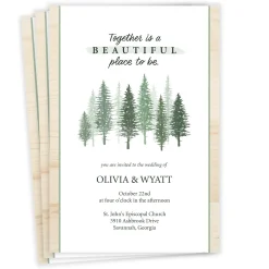 Woodland Flat Wedding Invitation