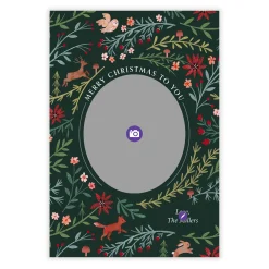 Woodland Tapestry Flat Christmas Photo Card