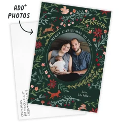 Woodland Tapestry Flat Christmas Photo Card