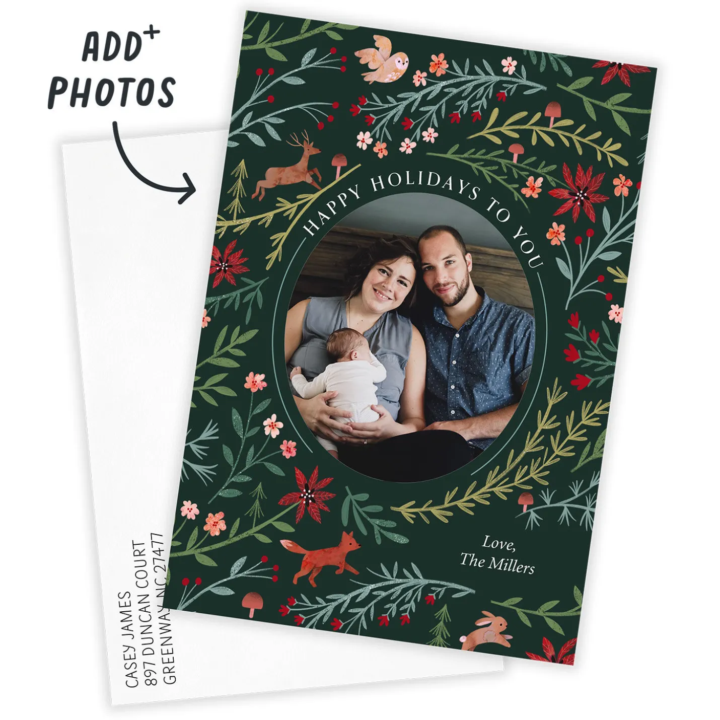Woodland Tapestry Flat Holiday Photo Card