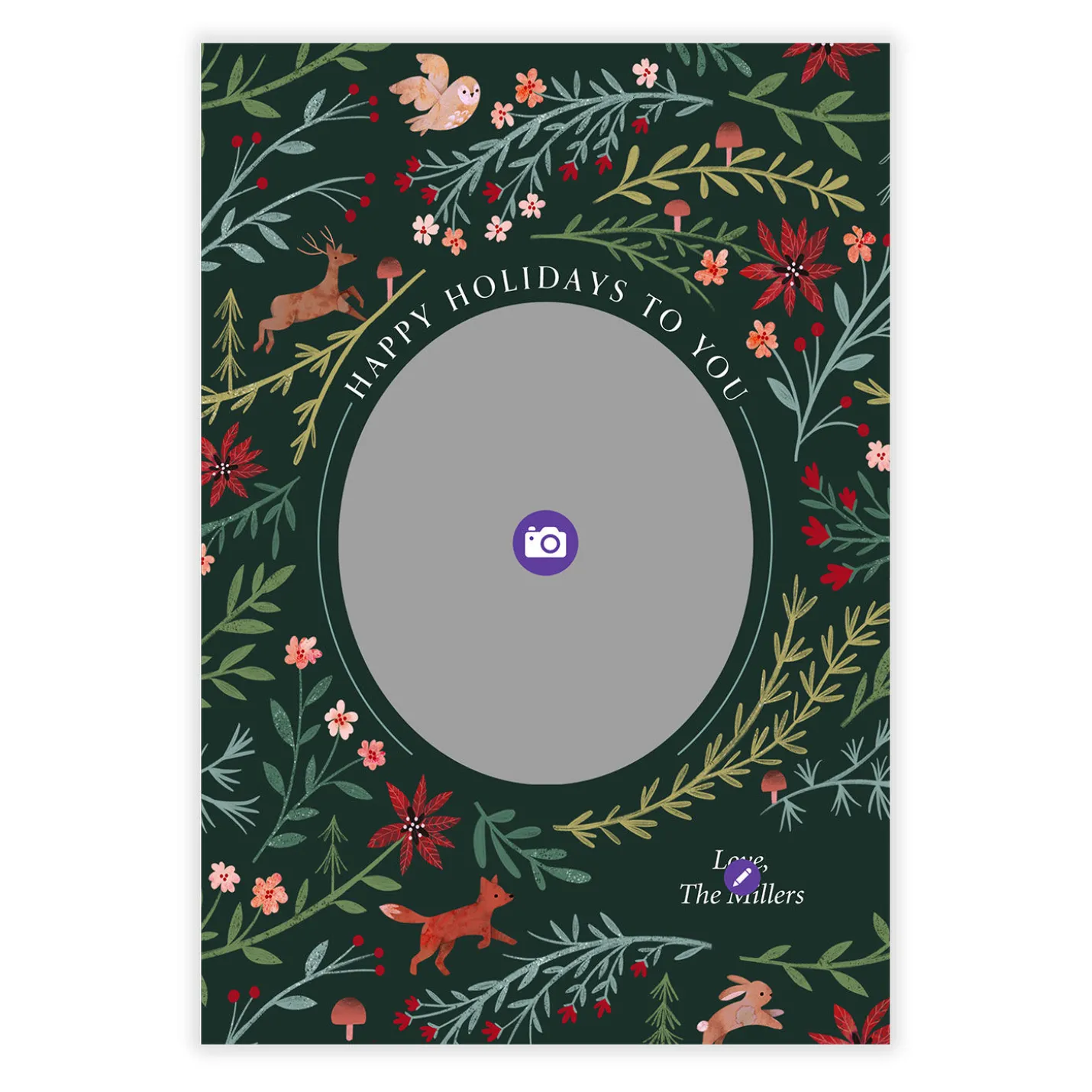 Woodland Tapestry Flat Holiday Photo Card