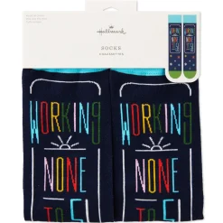 Working None to Five Retirement Novelty Crew Socks