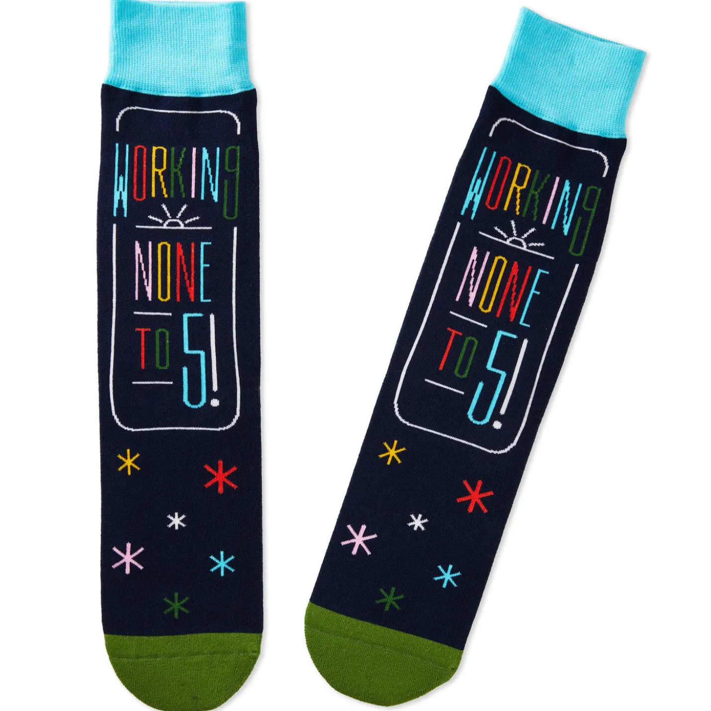 Working None to Five Retirement Novelty Crew Socks