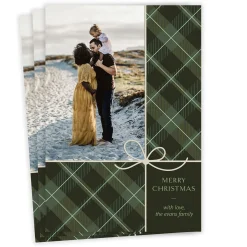 Wrapped in Plaid Flat Christmas Photo Card