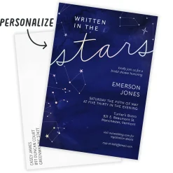 Written in the Stars Flat Wedding Shower Invitation