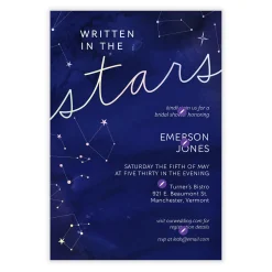 Written in the Stars Flat Wedding Shower Invitation