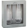 XO Stemless Champagne Flutes, Set of 2