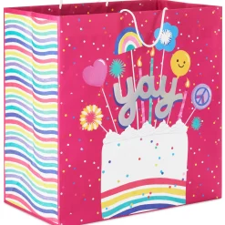 15" Yay Cake Extra-Deep Birthday Gift Bag