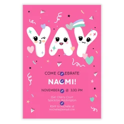 Yay Cutie Flat Birthday Invitation
