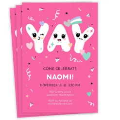 Yay Cutie Flat Birthday Invitation