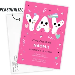 Yay Cutie Flat Birthday Invitation