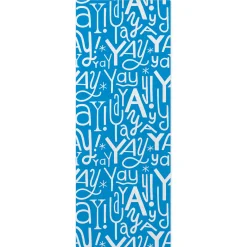 Yay Doodles on Blue Tissue Paper, 6 Sheets