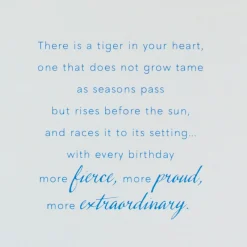Year of the Tiger Chinese Zodiac Birthday Card