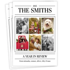 Year In Review Photo Collage Flat Holiday Photo Card