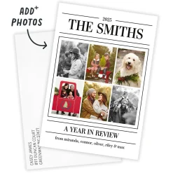 Year In Review Photo Collage Flat Holiday Photo Card