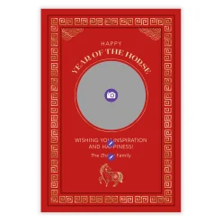Year of the Horse Flat Lunar New Year Photo Card