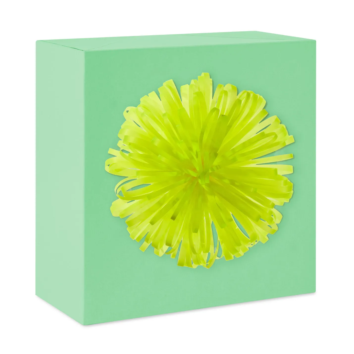 7" Yellow Looped Pom-Pom Gift Bow