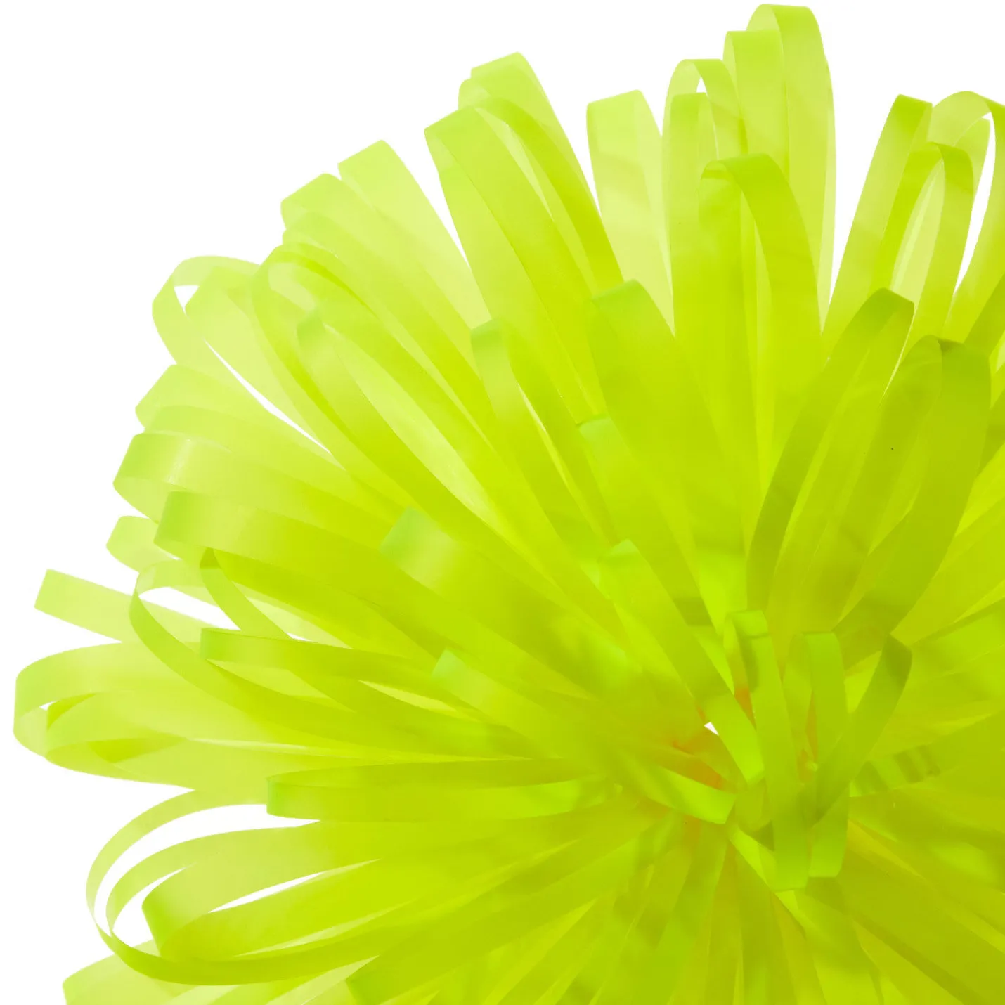 7" Yellow Looped Pom-Pom Gift Bow