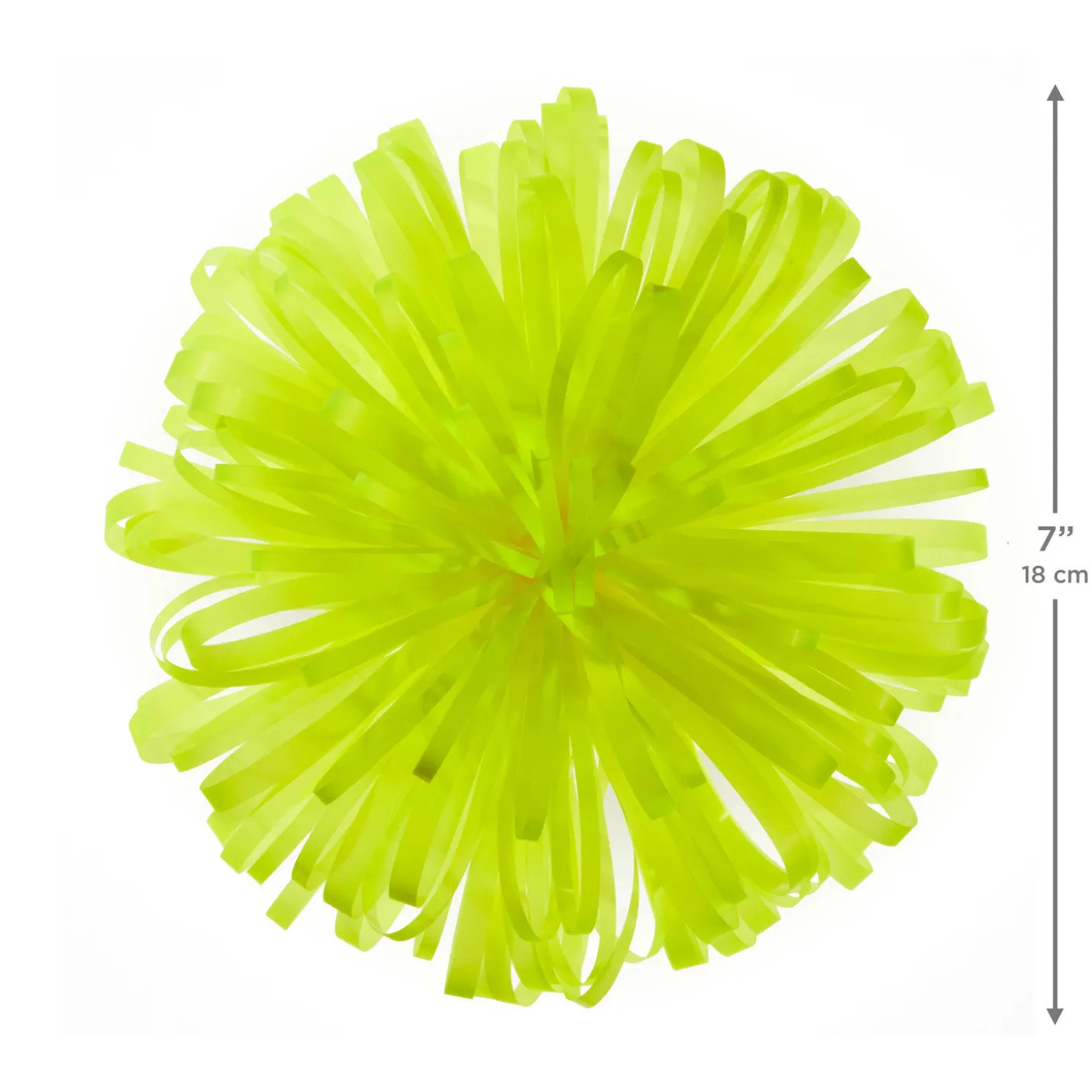 7" Yellow Looped Pom-Pom Gift Bow