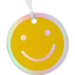 Yellow Smiley Face Die-Cut Gift Tag