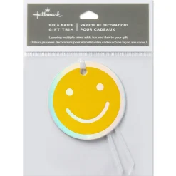 Yellow Smiley Face Die-Cut Gift Tag