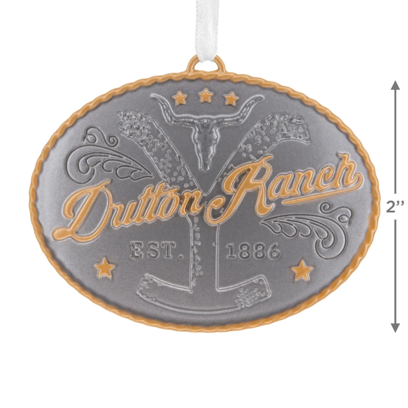 Yellowstone Dutton Ranch Belt Buckle Metal Hallmark Ornament