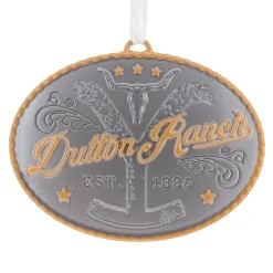 Yellowstone Dutton Ranch Belt Buckle Metal Hallmark Ornament