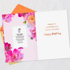 You Are Amazing Watercolor Flowers Gift Card Greeting Birthday Card