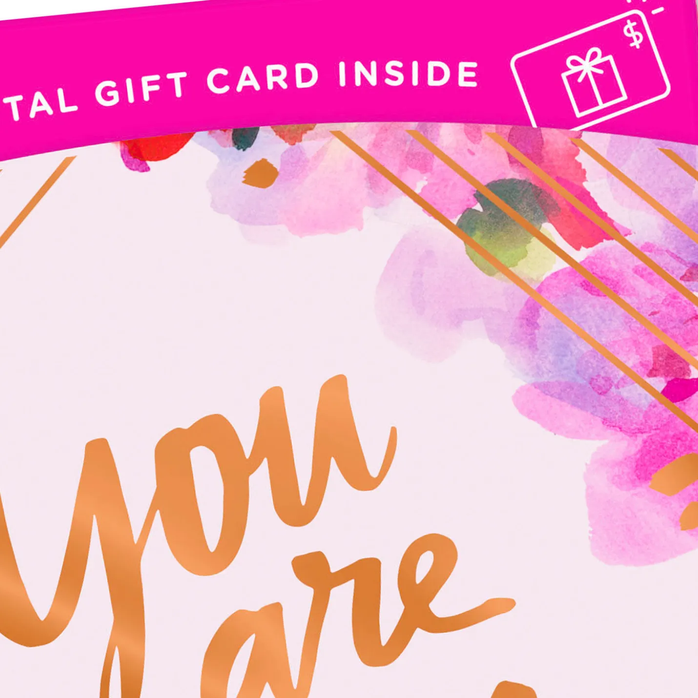 You Are Amazing Watercolor Flowers Gift Card Greeting Birthday Card