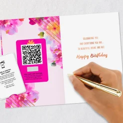 You Are Amazing Watercolor Flowers Gift Card Greeting Birthday Card