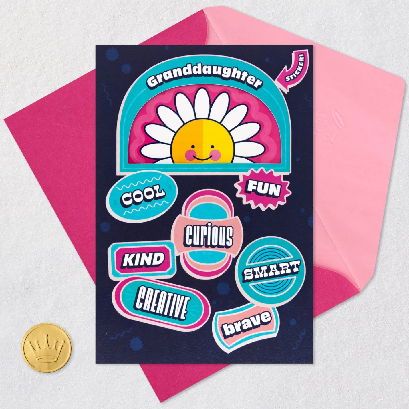 You Are Loved Birthday Card for Granddaughter With Sticker