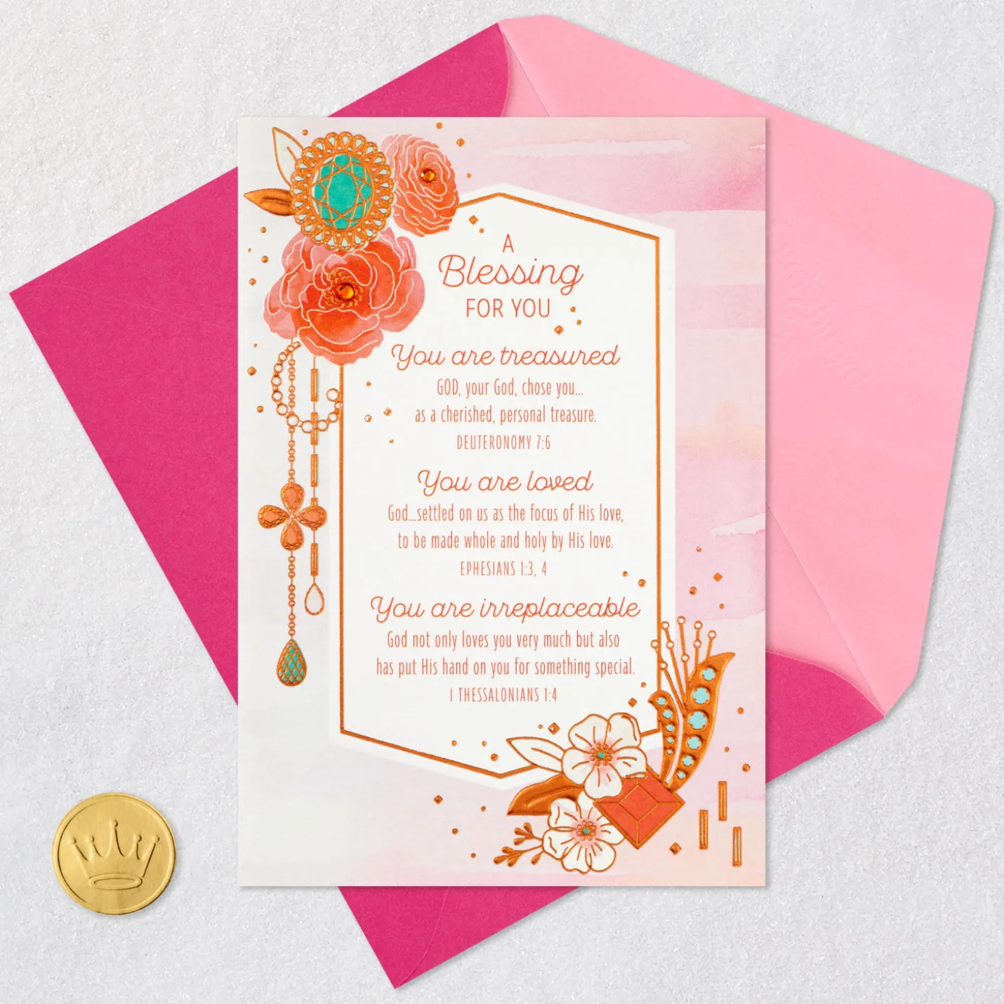 You Are Treasured and Loved Religious Birthday Card