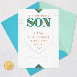You Fill My Heart With Love and Pride Birthday Card for Son