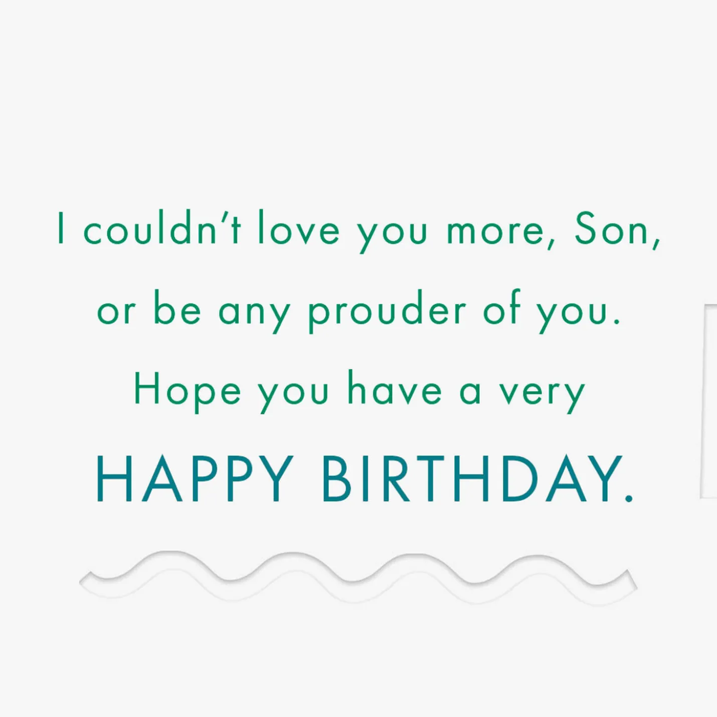 You Fill My Heart With Love and Pride Birthday Card for Son