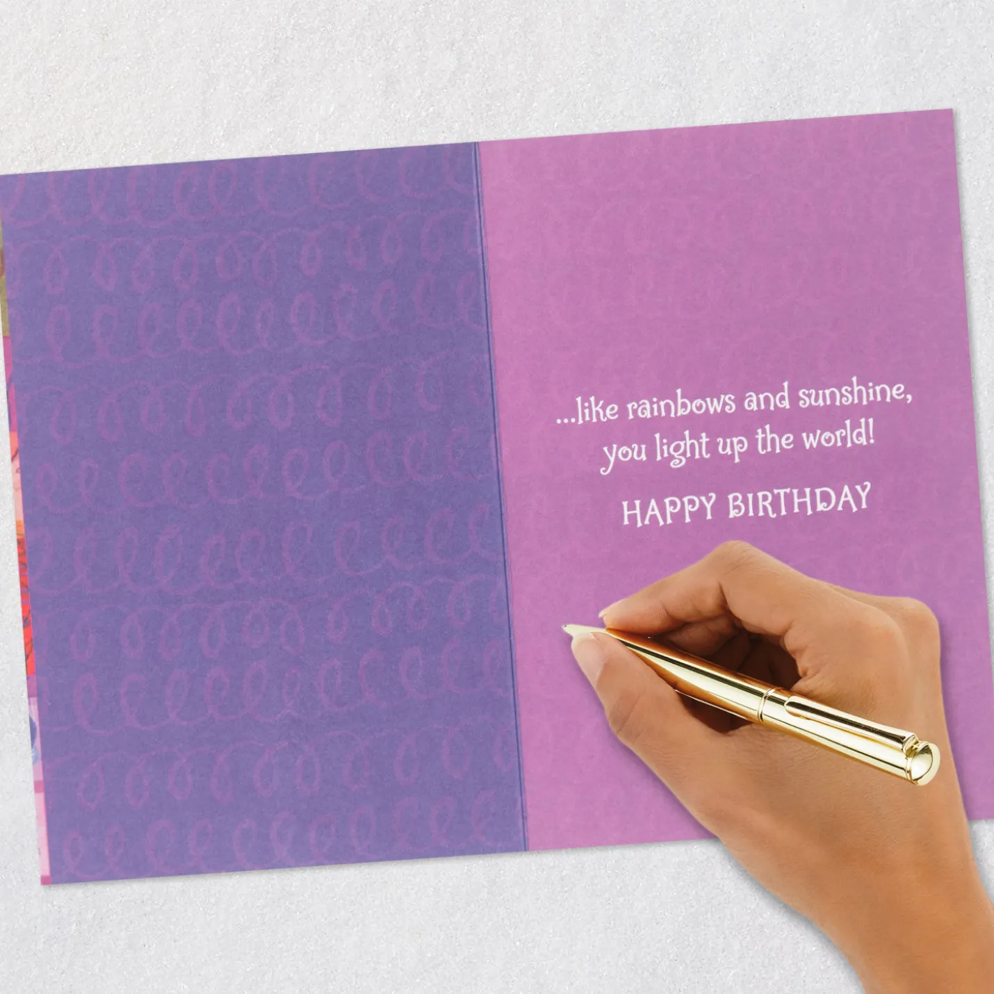 You Light Up the World Birthday Card for Girl